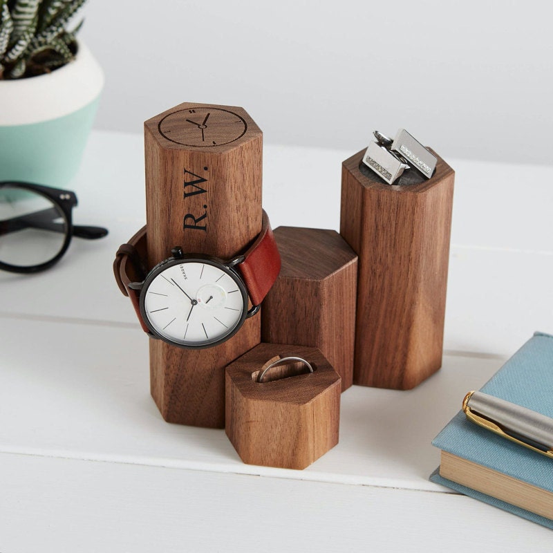 Best gifts for guys who have everything - handmade wooden watch stand