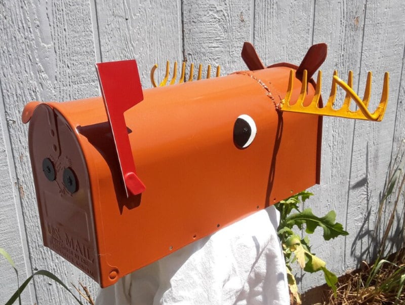Moose head shaped mailbox on Etsy