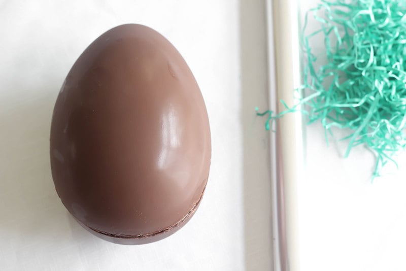 Chocolate surprise egg recipe - seal halves together Chocolate surprise egg recipe - seal halves together