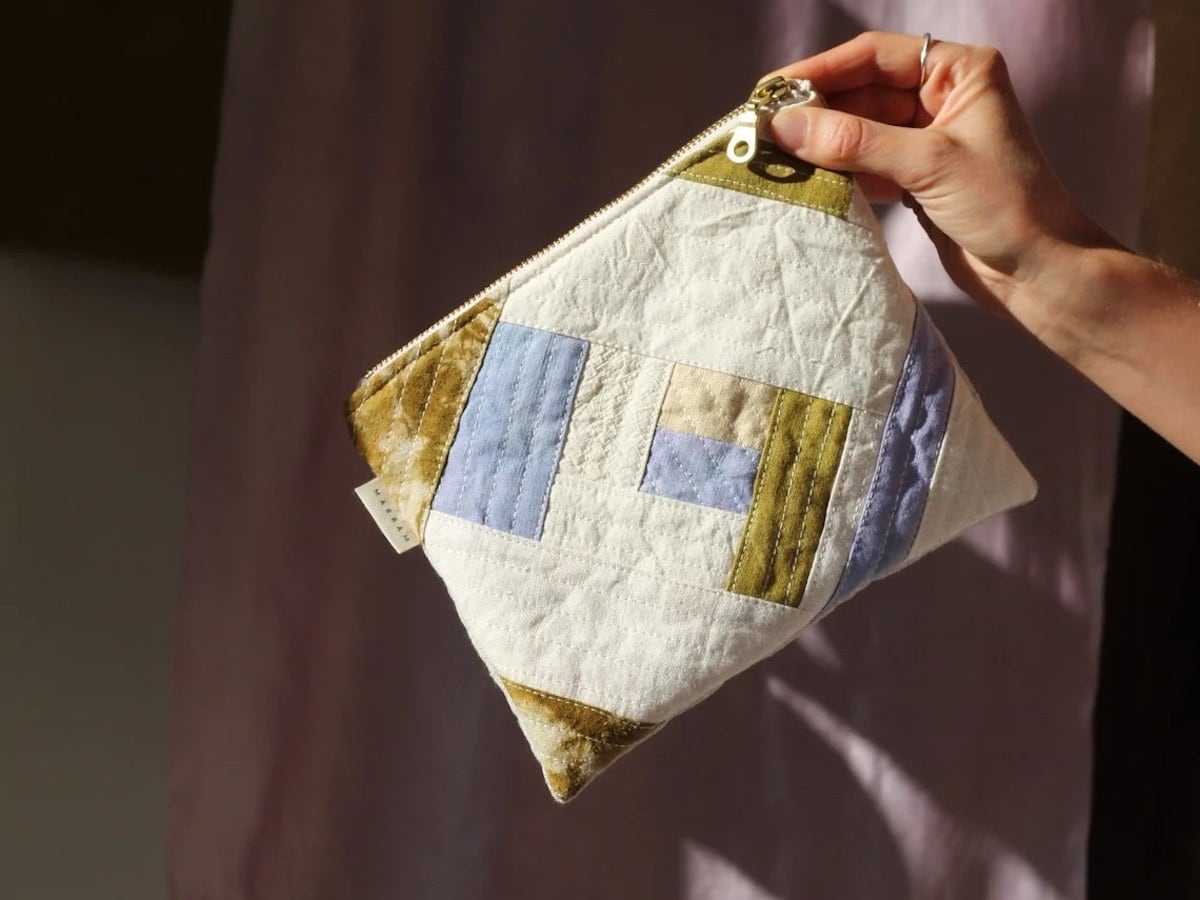 Botanically dyed fabric pouch from Marram Designs Botanically dyed fabric pouch from Marram Designs