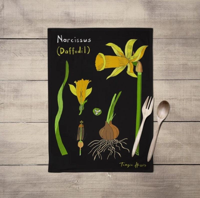 Daffodil tea towel