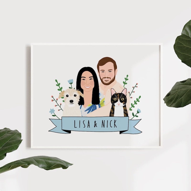 Custom portrait from Etsy