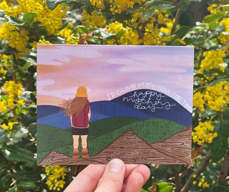 Mountain climbing Mother's Day card Mountain climbing Mother's Day card
