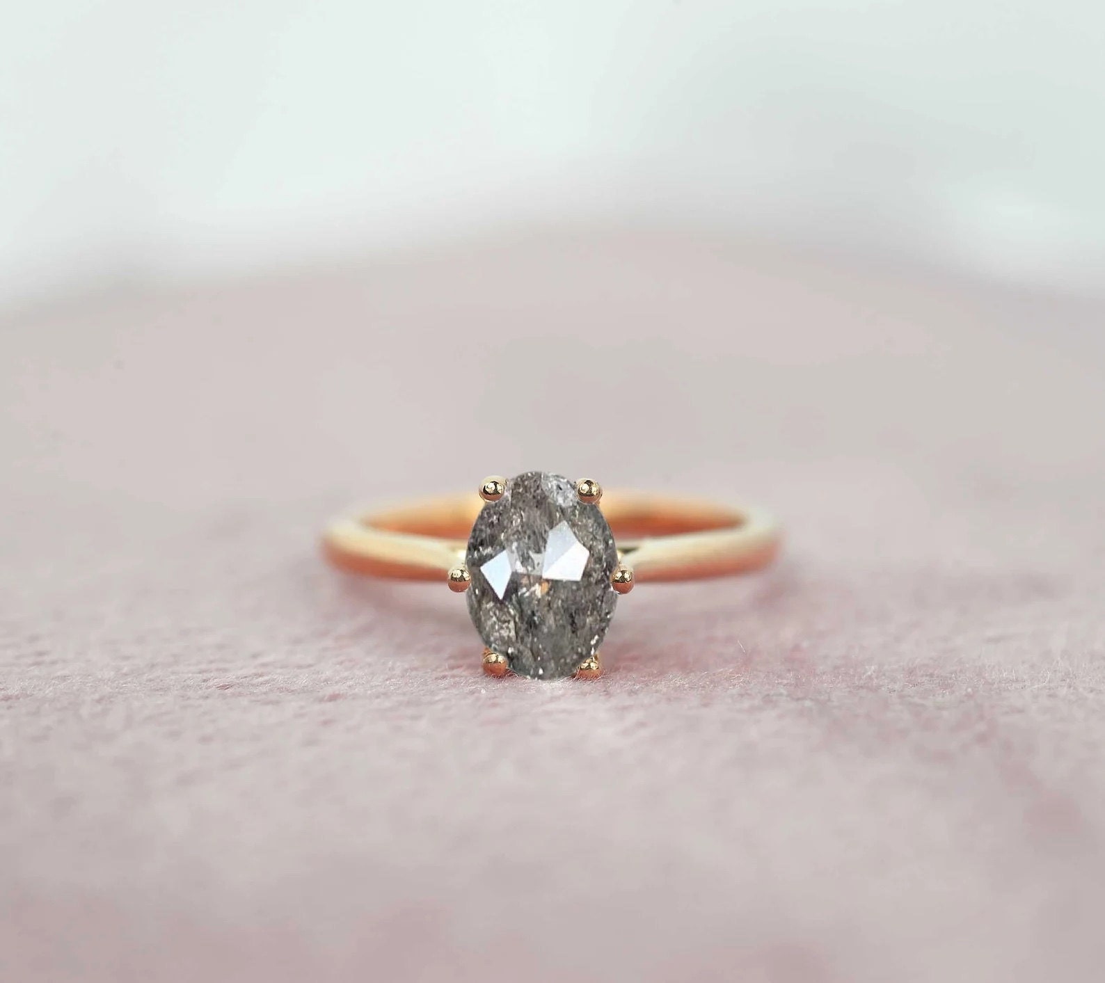 Oval engagement ring from Etsy
