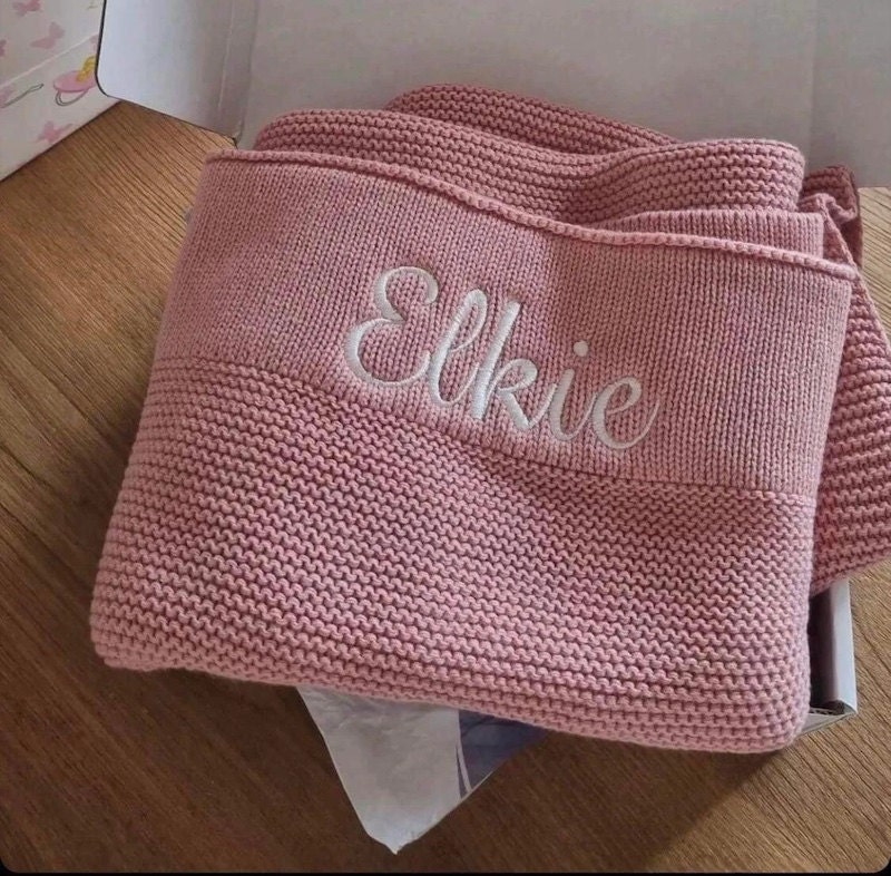 Embroidered baby blanket