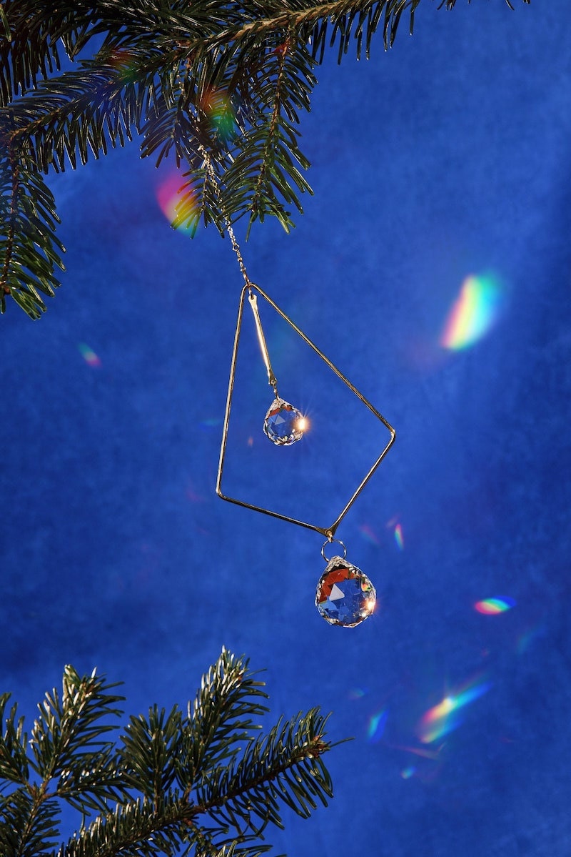 Minimalist, diamond-shaped suncatcher from Etsy