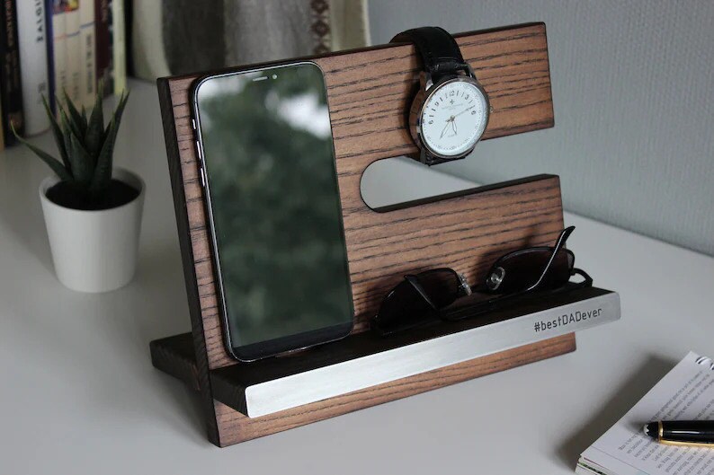 Personalized docking station from Etsy