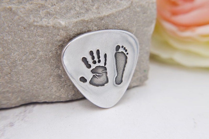 Personalized guitar pick from Etsy Seller Itsy Bitsy Imprints