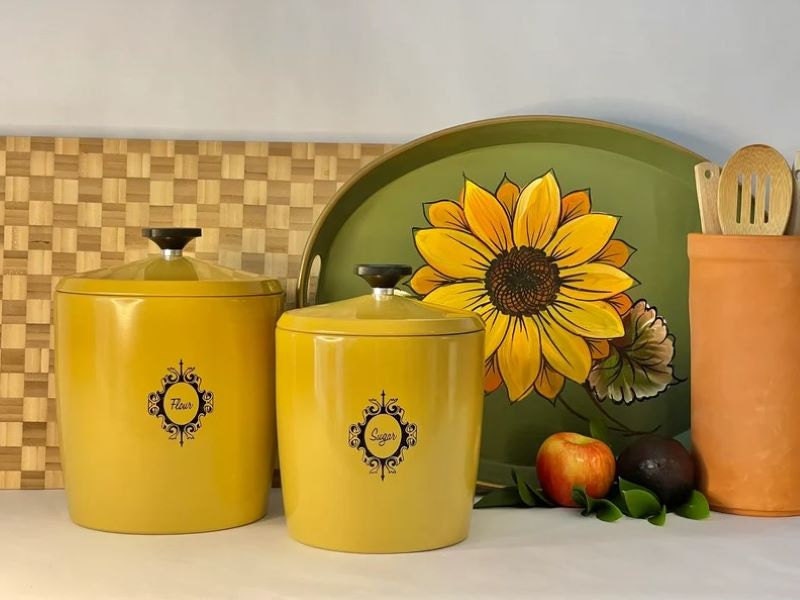 Vintage canisters from Etsy