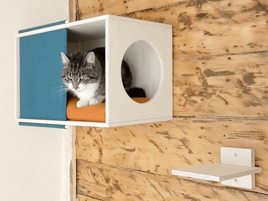 Wall-mounted cat shelf