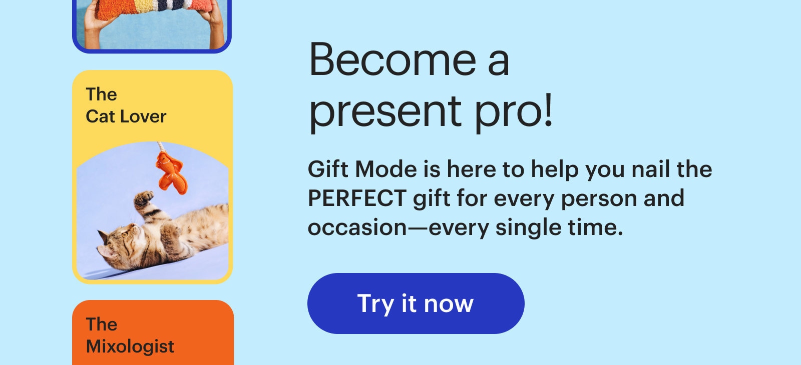 Banner promoting Etsy's Gift Mode.