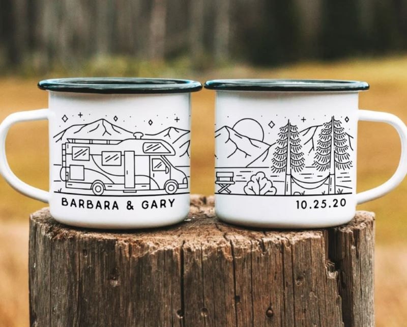 Personalized campfire coffee mug
