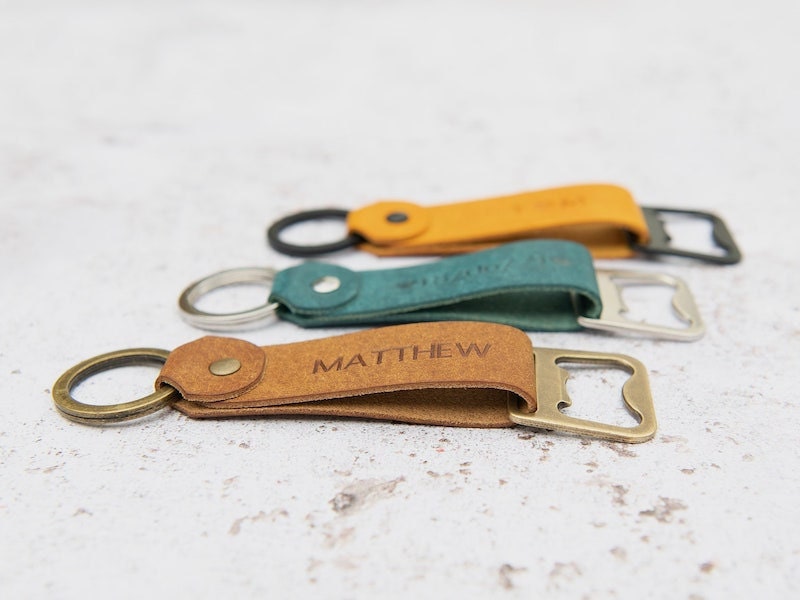 Best personalized groomsmen gifts: Personalized bottle opener keychain