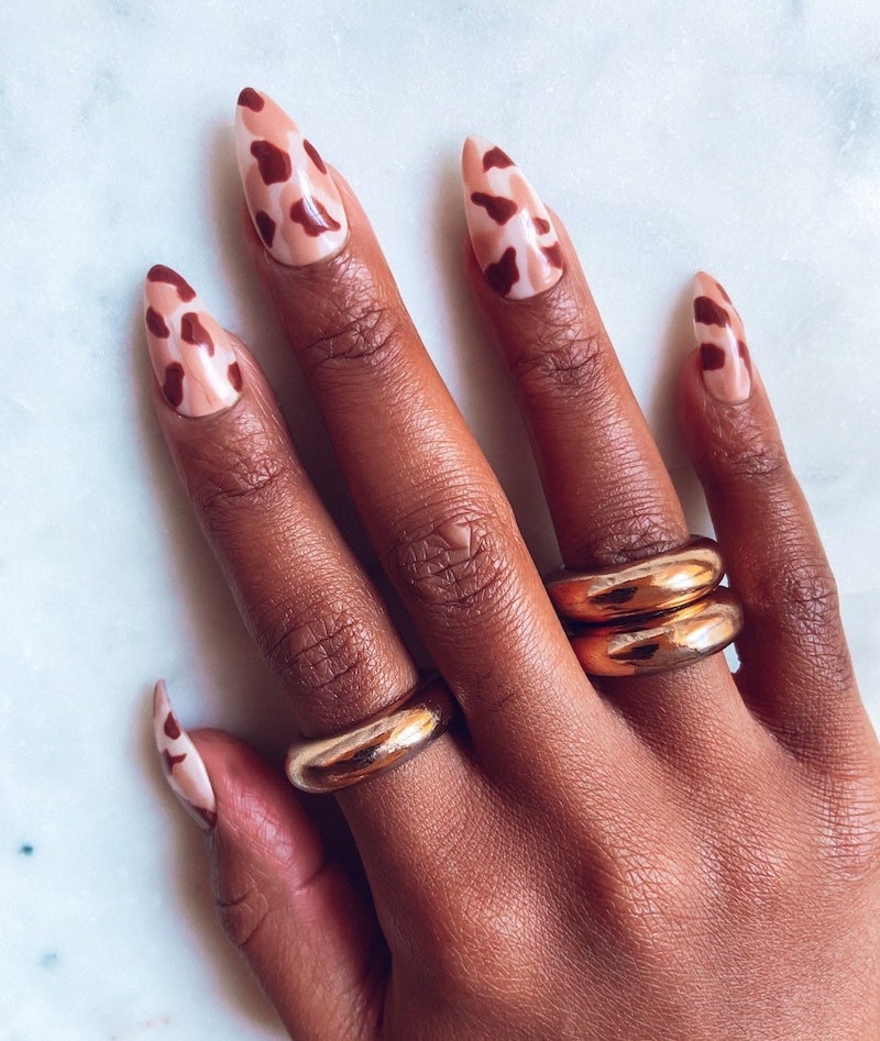 Custom press-on nails from Sidney Shanae Company, a Black-owned Etsy shop.