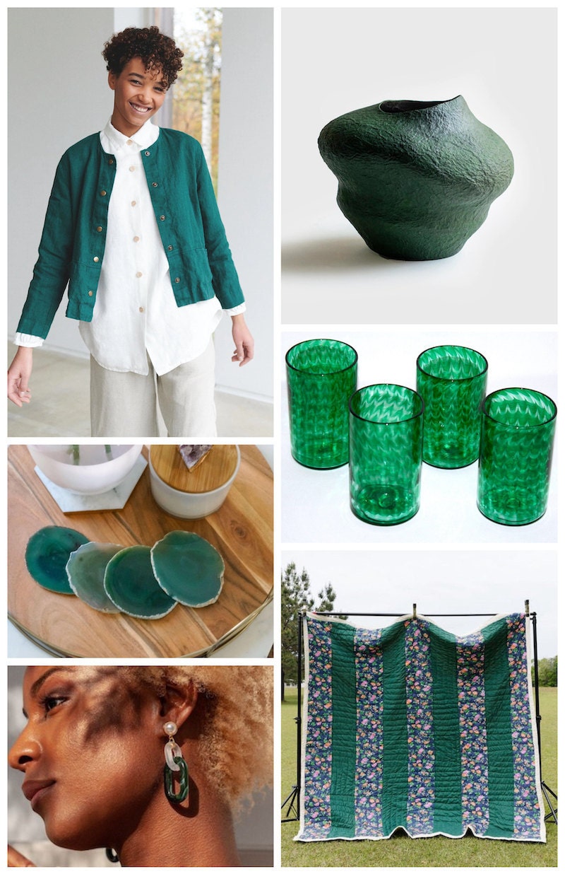Emerald green finds from Etsy Emerald green finds from Etsy