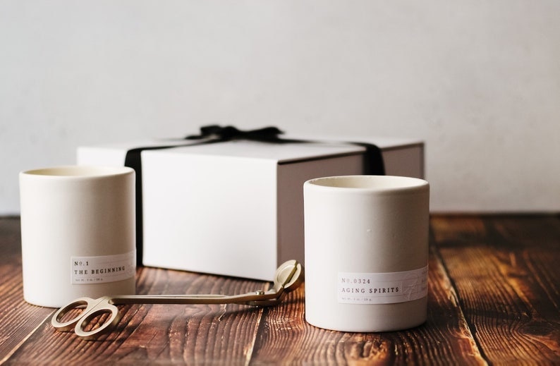 Set of 2 scented candles from Etsy Set of 2 scented candles from Etsy