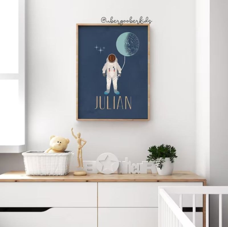 Child's name space print