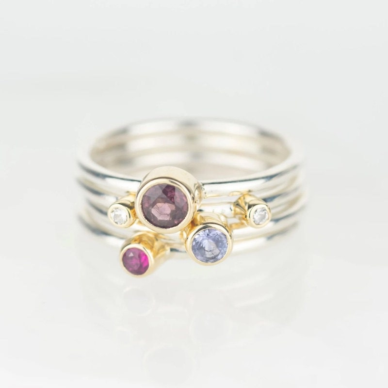 Lupus stacking ring set from Etsy seller AlisonMooreDesigns