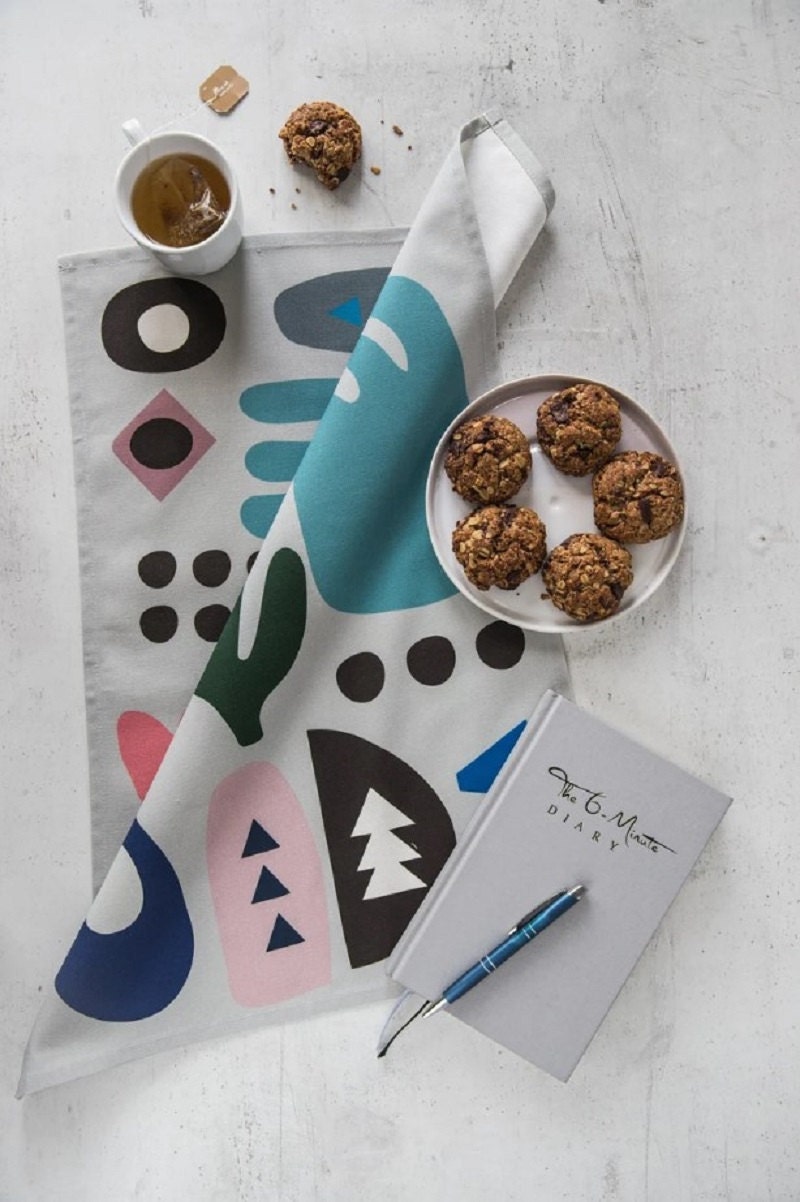 Nordic design tea towel from Etsy