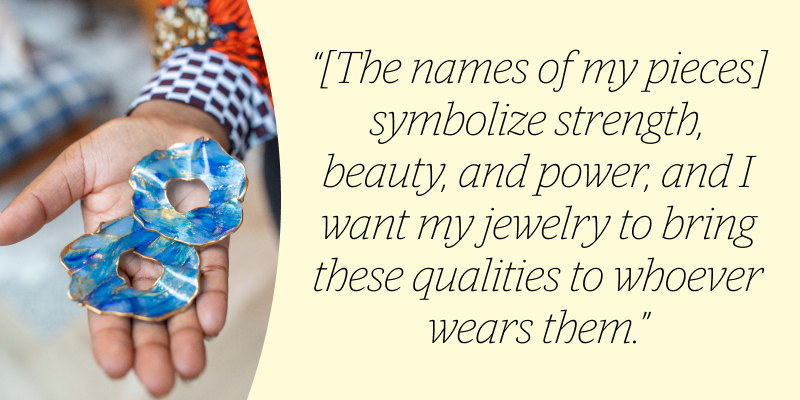 A quote from Dorianne about the names of her pieces and their meaning.