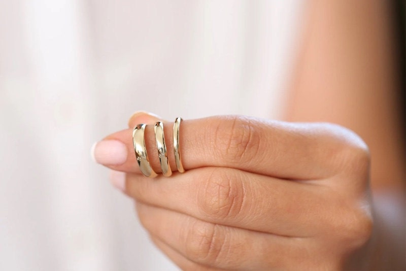Dome wedding ring from Etsy