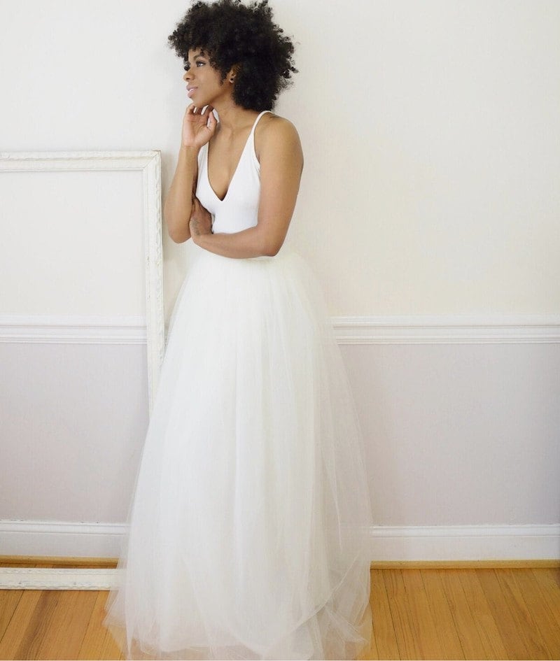 white christmas dresses A-Line V-neck Chiffon Wedding Dress Simple Casual Sexy Adorable Beach –  DorrisDress main image 0