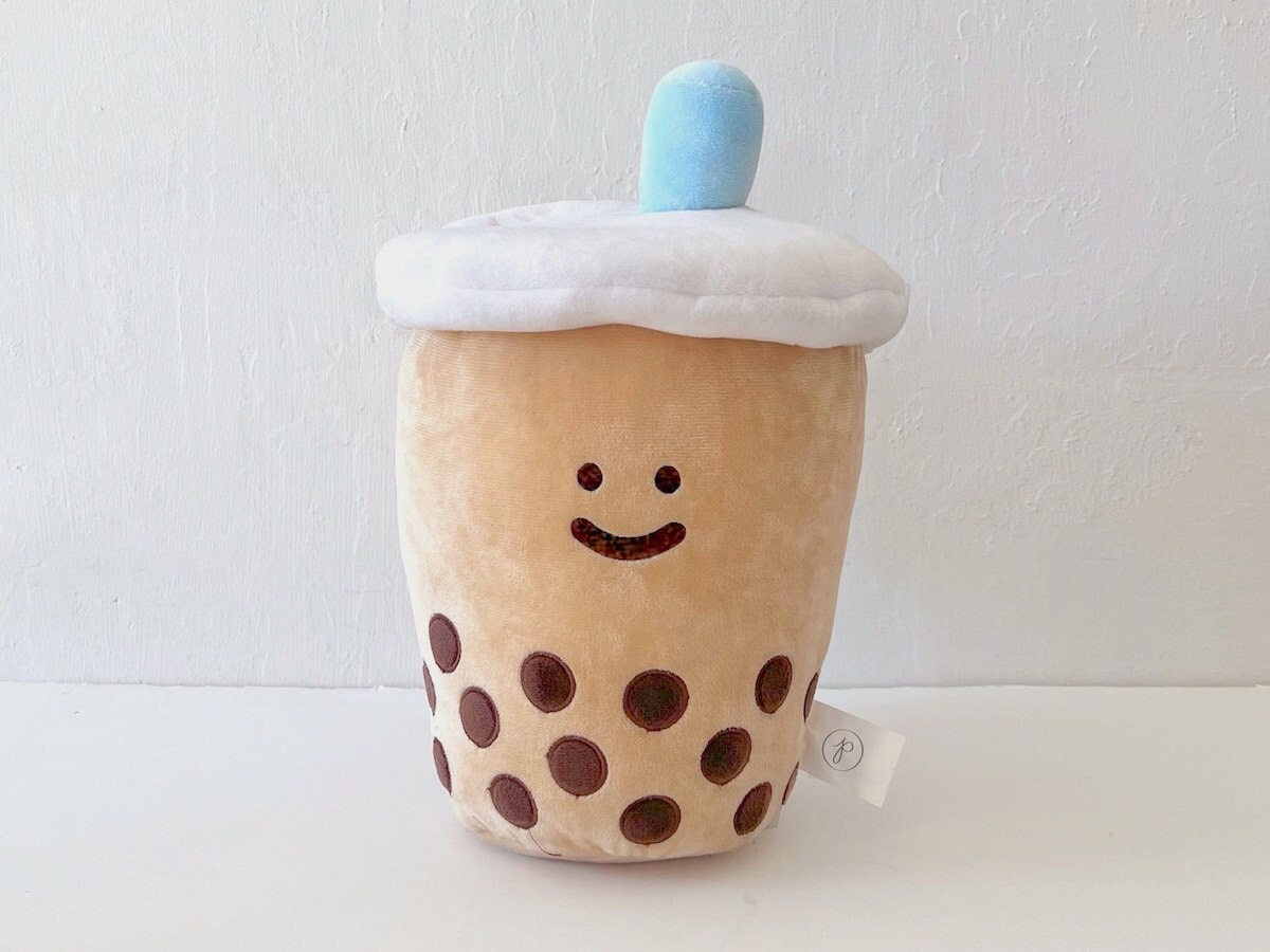 A boba tea plushie from A Jar of Pickles A boba tea plushie from A Jar of Pickles