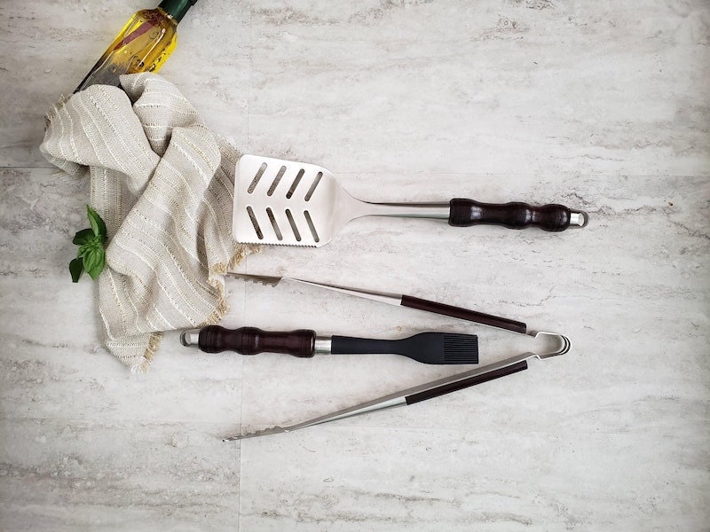 Grill tools with wooden handles from Etsy Grill tools with wooden handles from Etsy
