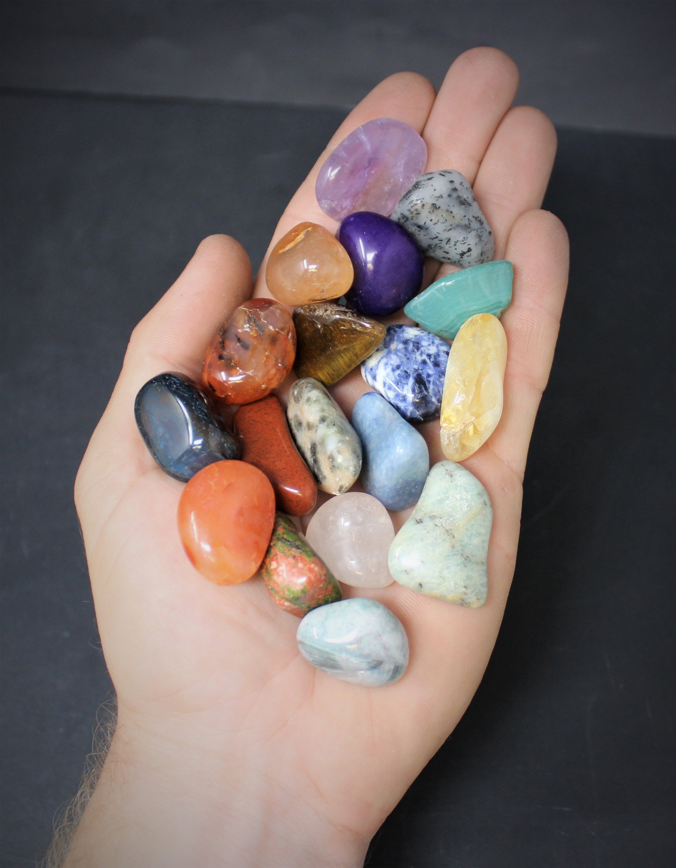 Assorted Mix Tumbled Stones: SMALL, MEDIUM or LARGE Sizes Wholesale Bulk  Lots mixed Assorted Tumbled Stones 