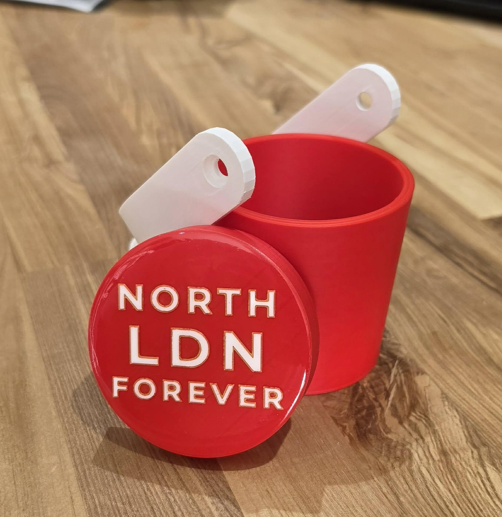 Custom branded microphone cover supplied by 3dandfun