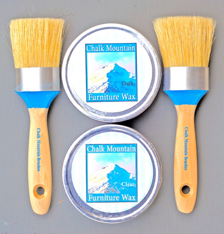 Chalk Mountain. 3 PACK Brush Kit. Small Paint, Medium Paint and