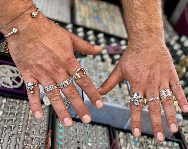 The man who makes beautiful Silver Finger Rings at 