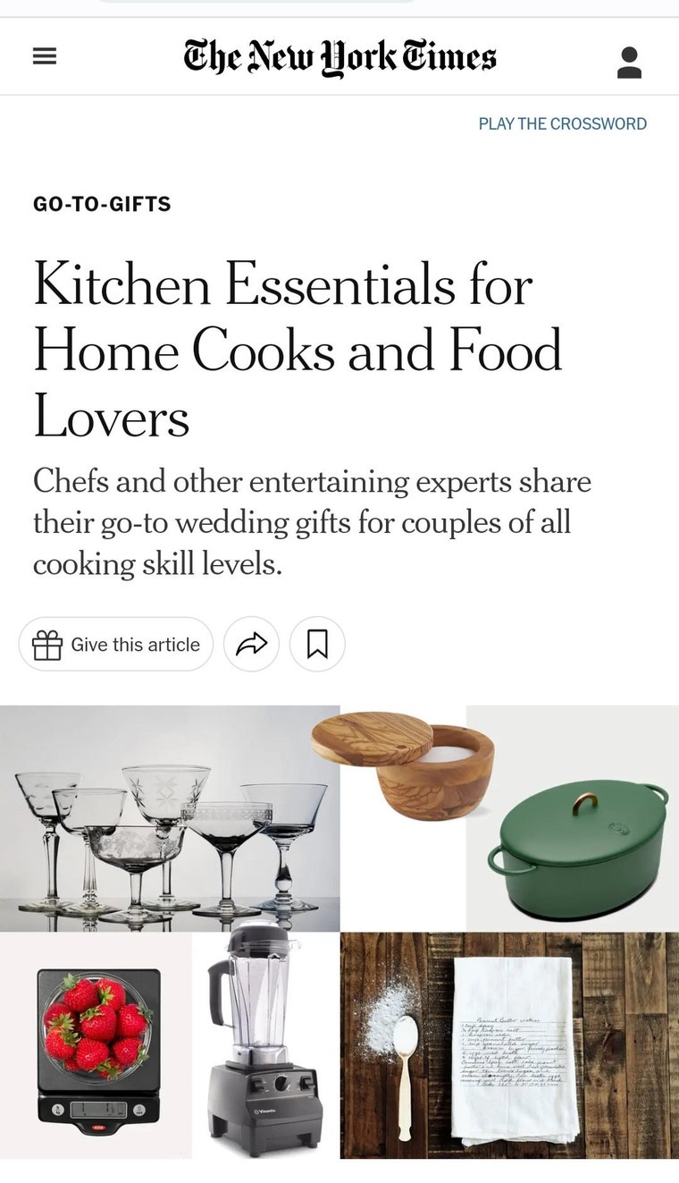 Kitchen Essentials for Home Cooks and Food Lovers - The New York Times