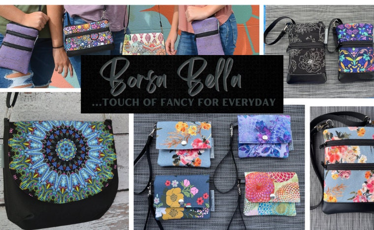 Short Zip Phone Bag - Wristlet Converts to Cross Body Purse - Bubble S – Borsa  Bella Design Co.