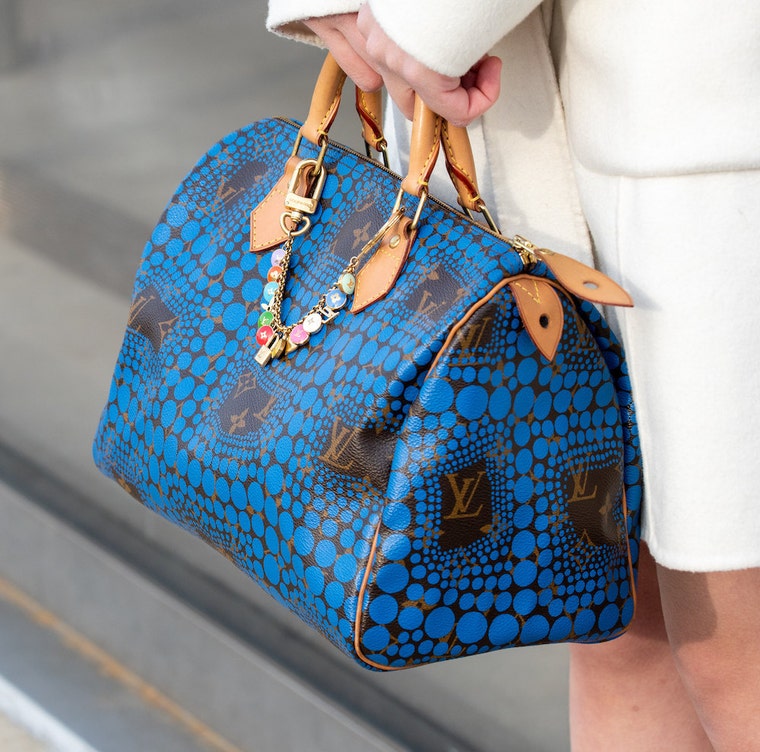 Nueva llegada Louis Vuitton traje de negocios de cuero genuino
