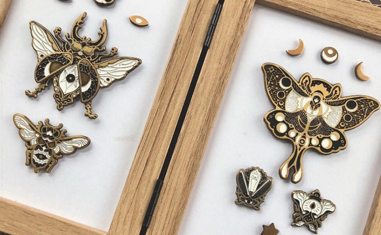 Shy & Coey: Shadow Box Occult Insects (Pins)