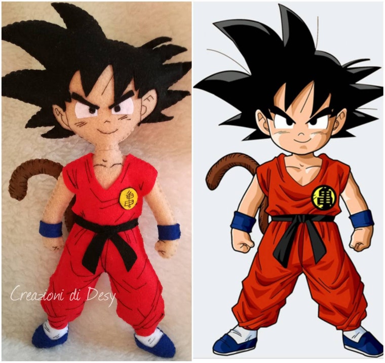 Boneco em Feltro - Goku (dragon Ball)