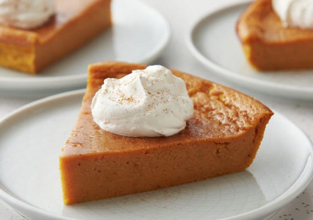 Impossibly easy pumpkin pie