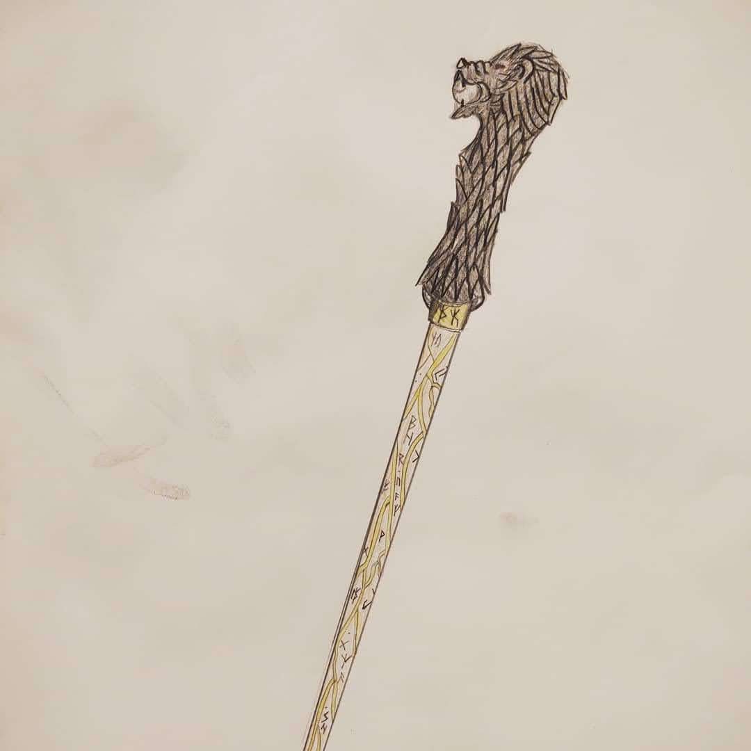 The original artwork I drafted for this wand.