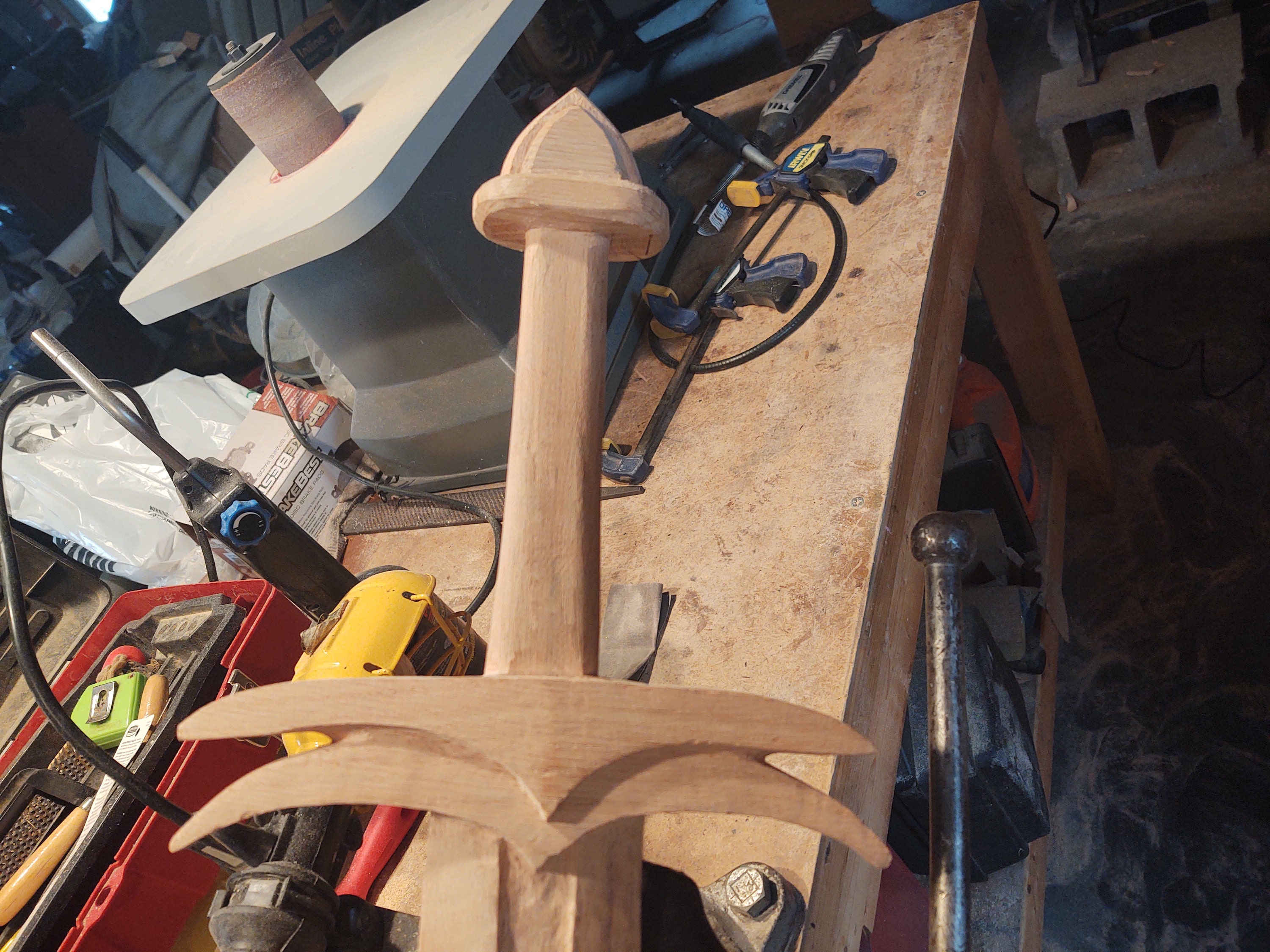 The hilt, ready for paint.