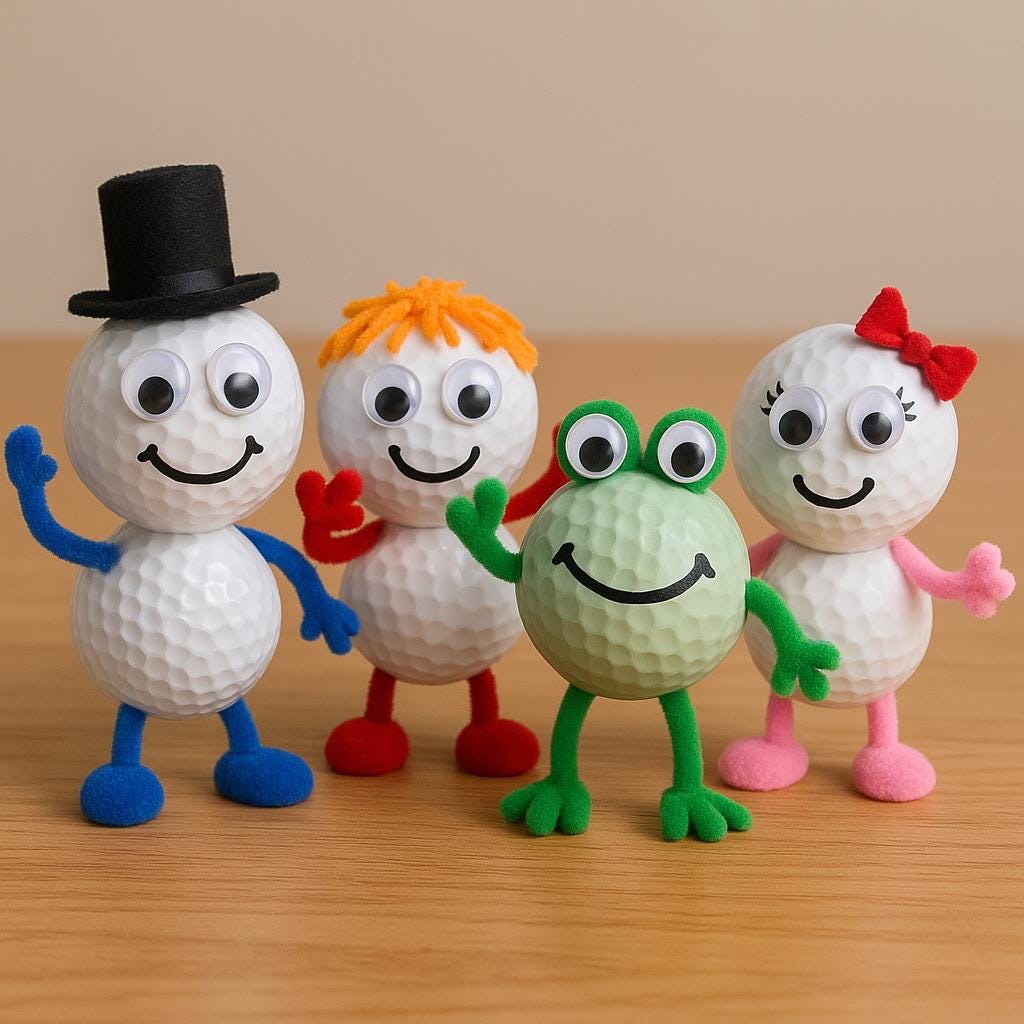 Bonecos decorativos: Cole olhos, braços e outros detalhes para criar personagens divertidos.
