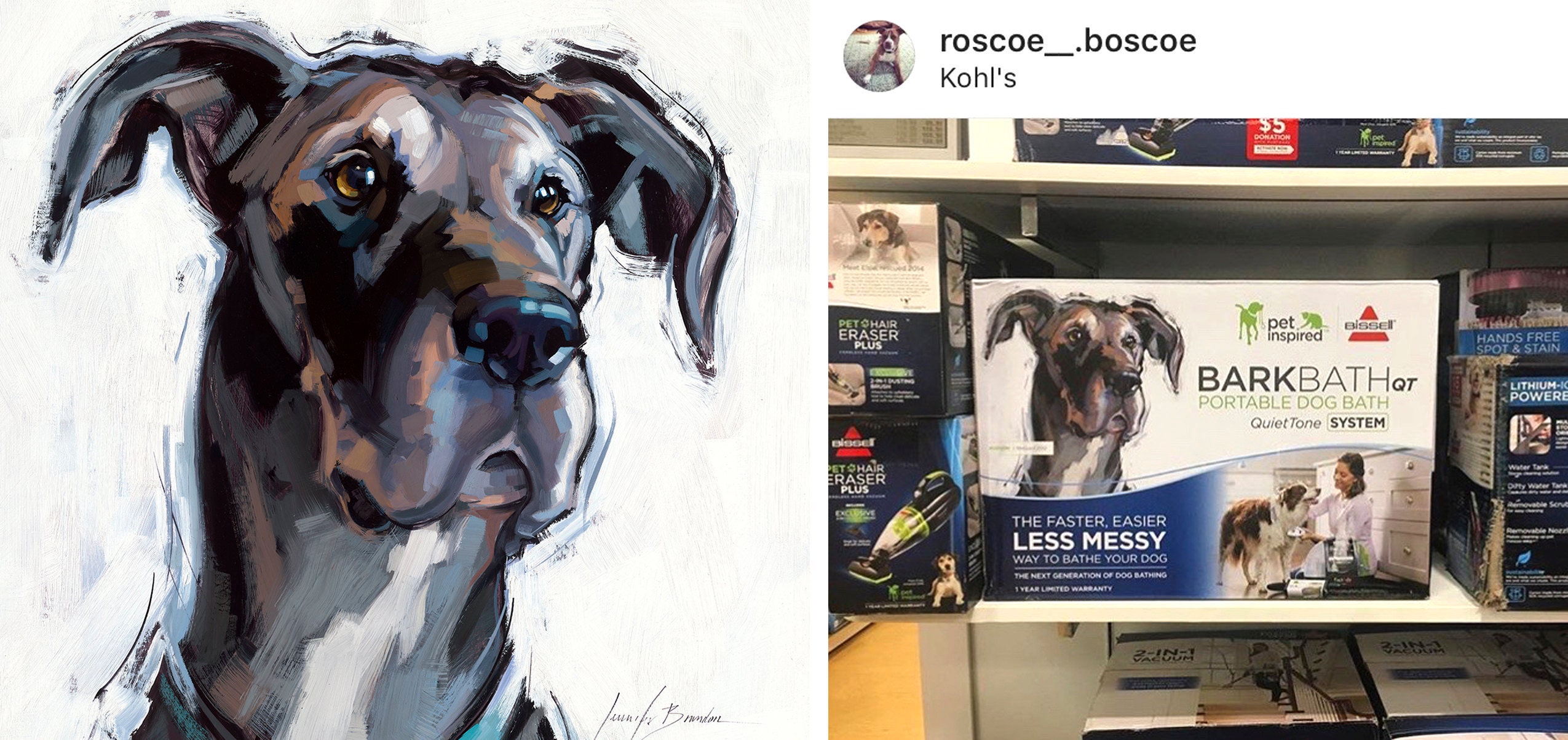 Jennifer Brandon Custom Pet Portrait for BISSELL of Great Dane Rescue