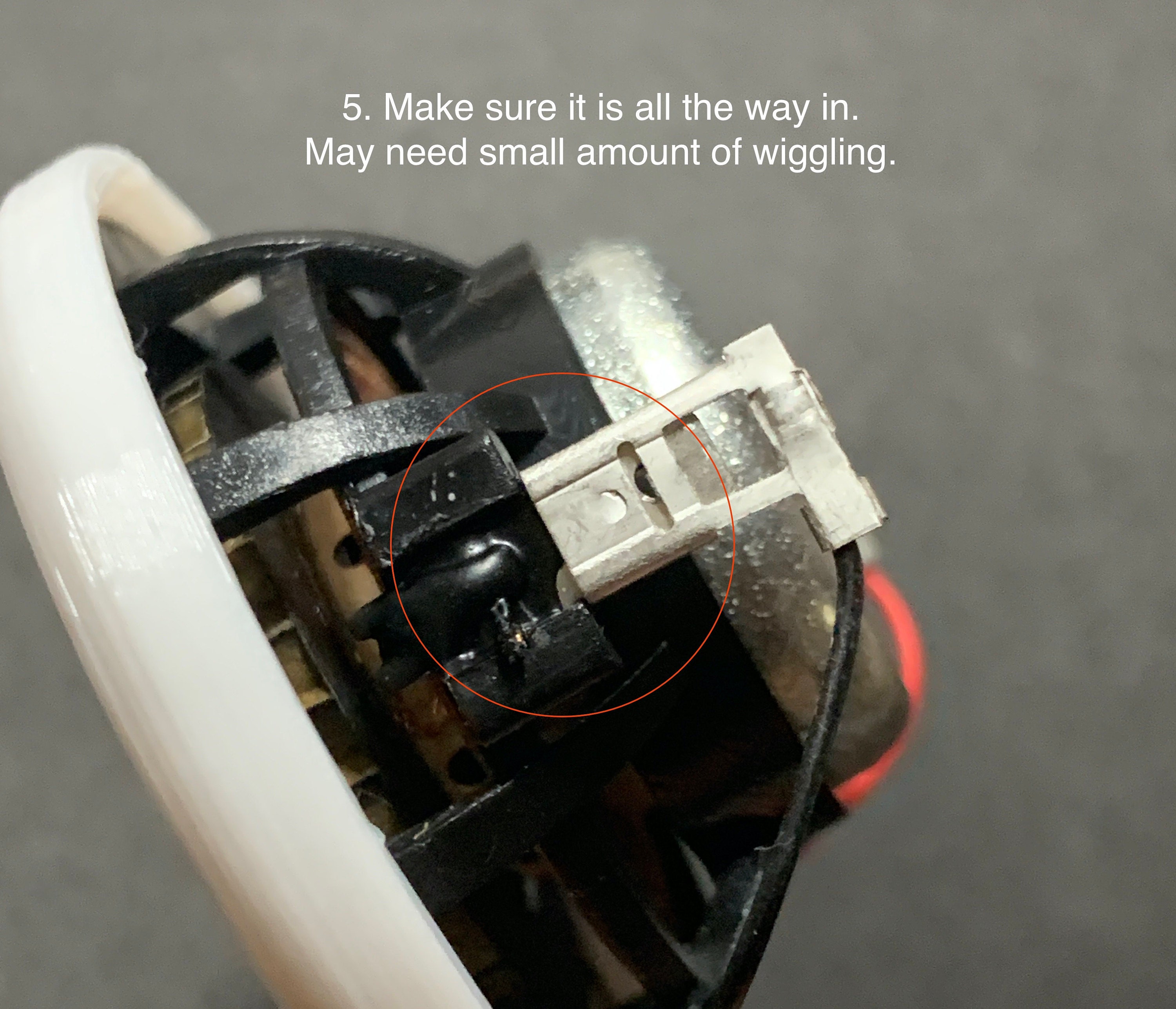 5. Make sure it is all the way in. May need small amount of wiggling.