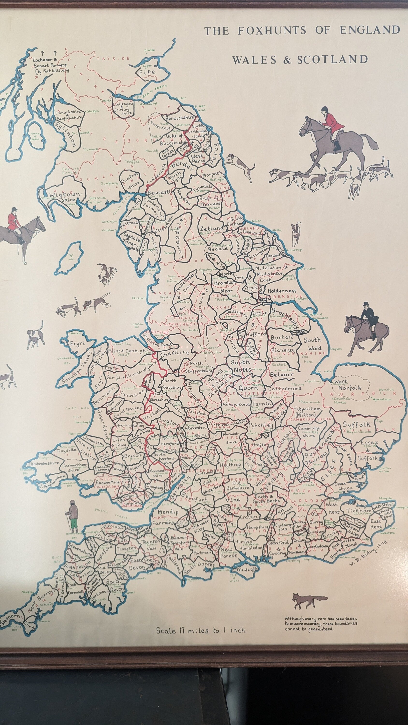 hunting map of England