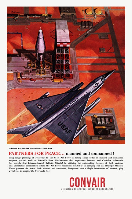 cold war era missile. Poster.