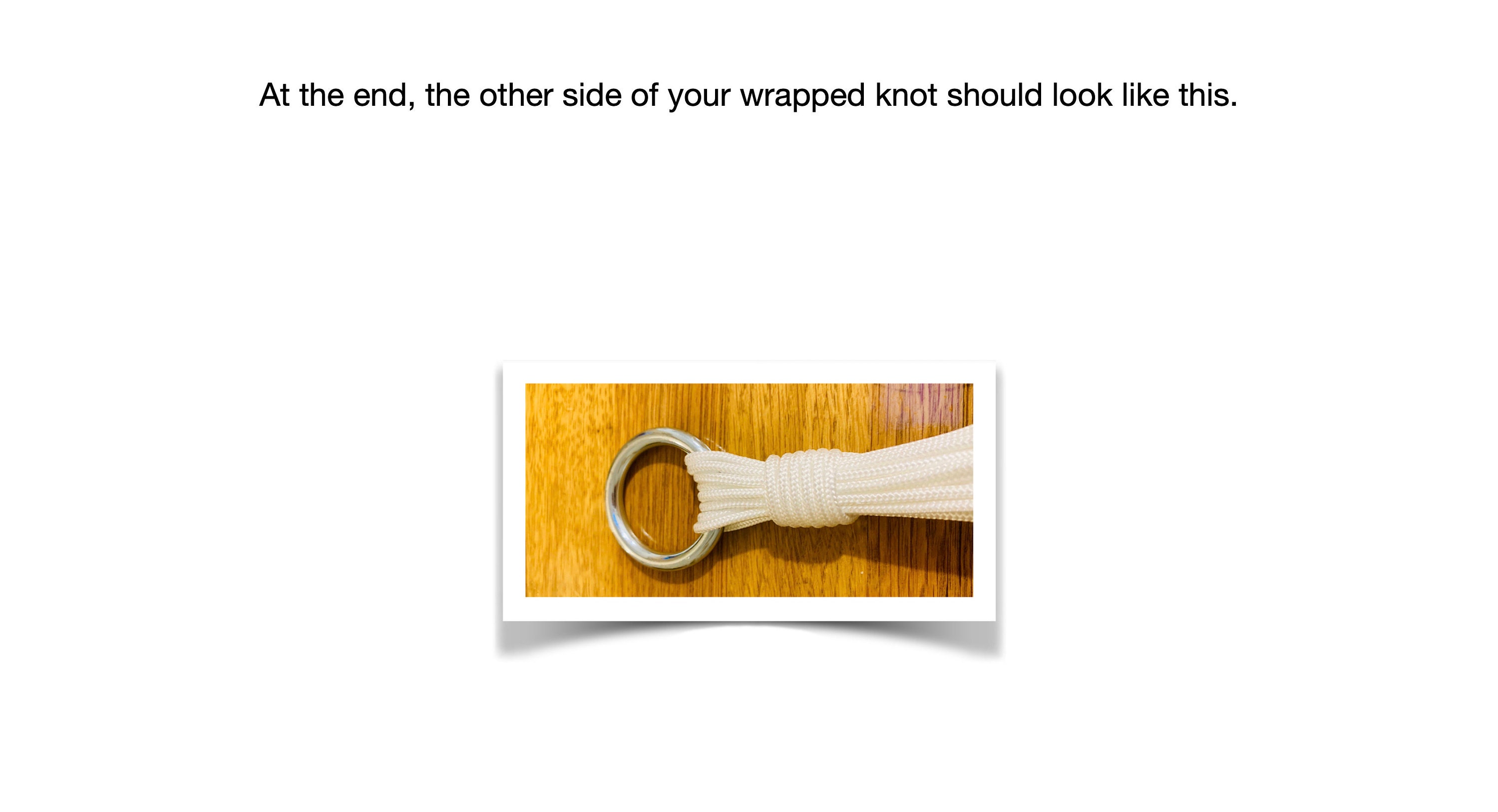 Finished wrapped knot
