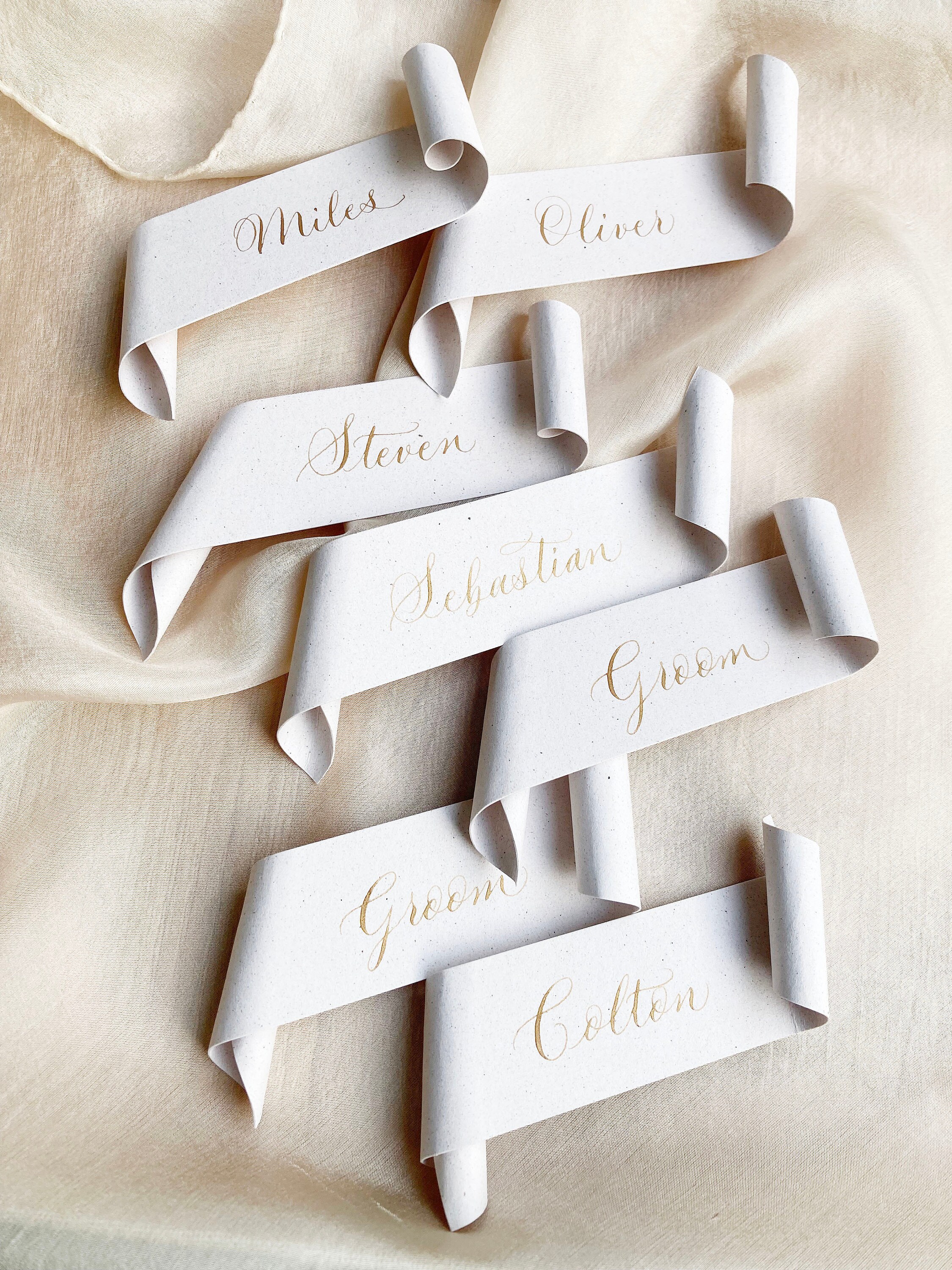wedding place card scrolls uk