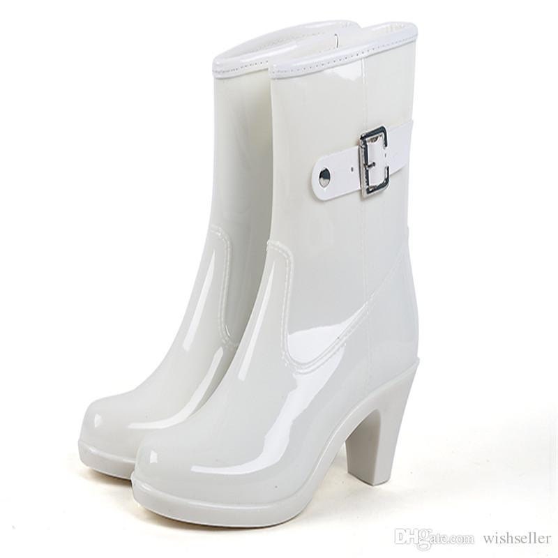 white rubber boots