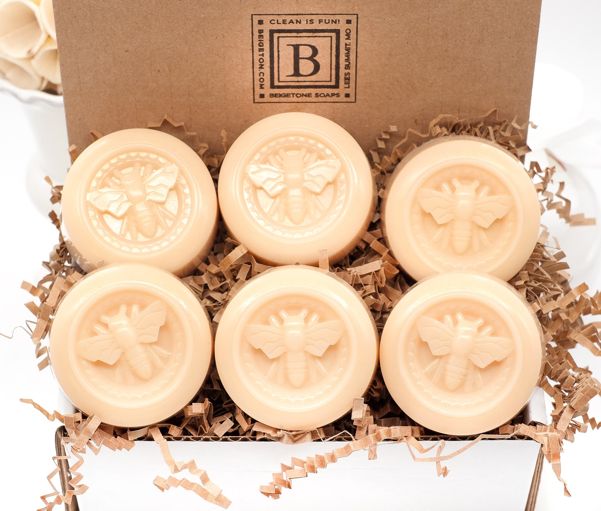Honey Lemon Bee Soap Rounds