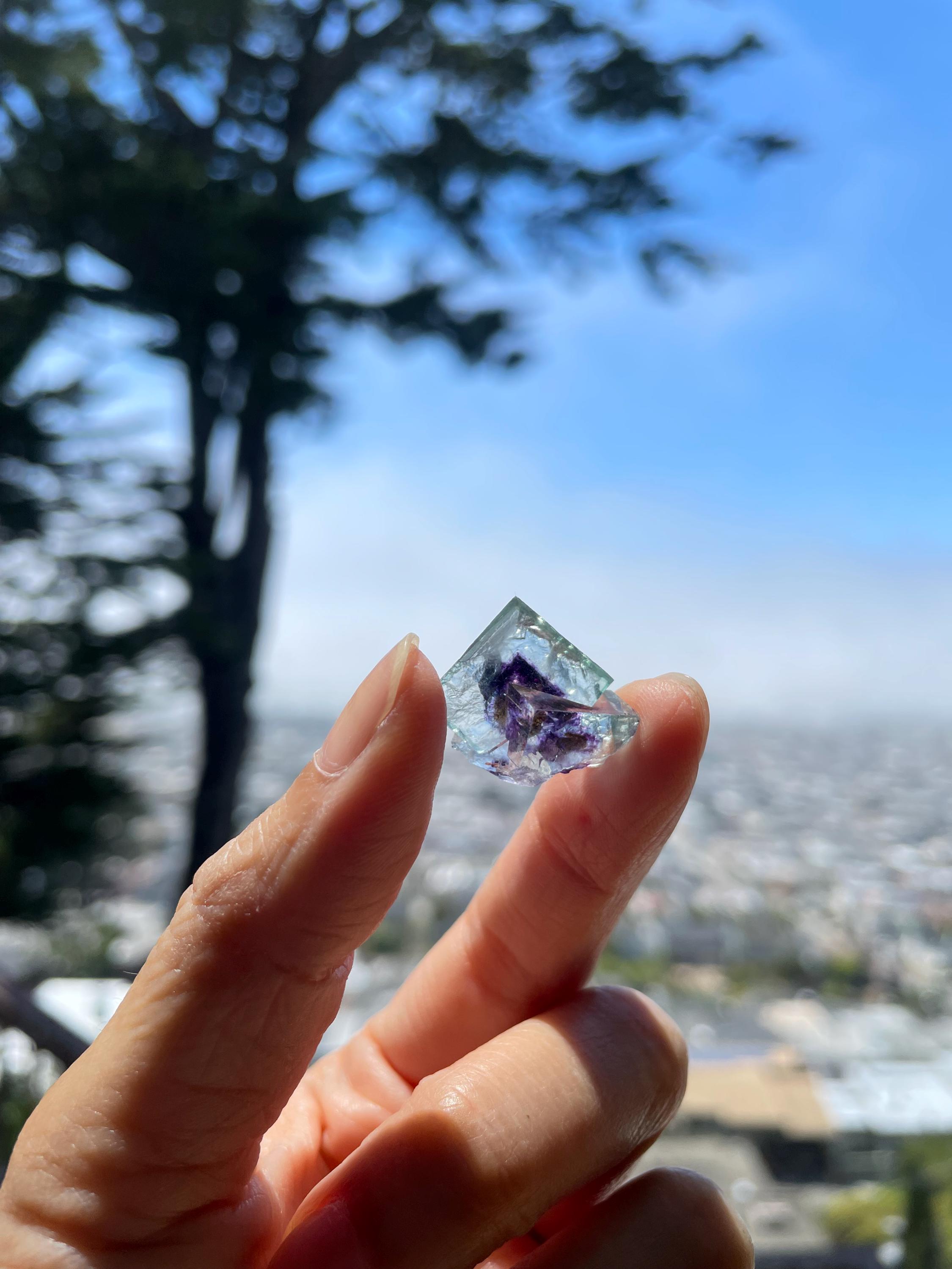 Yaogangxian Fluorite with purple phantom